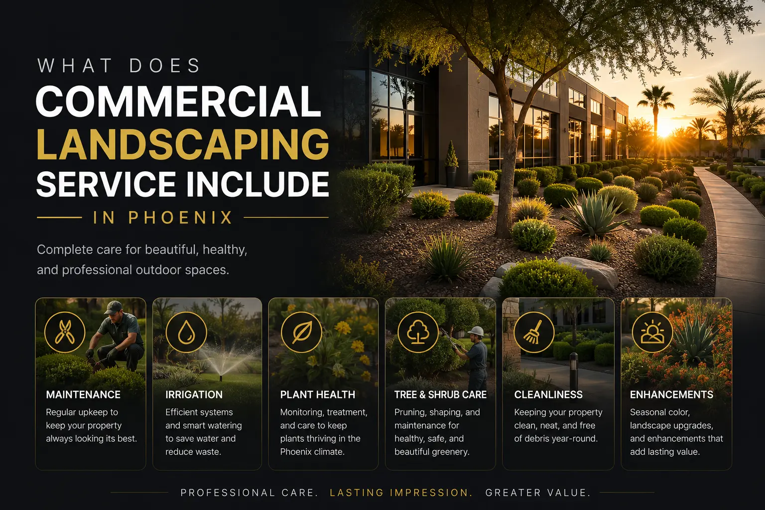 What Does Commercial Landscaping Service Include in Phoenix
